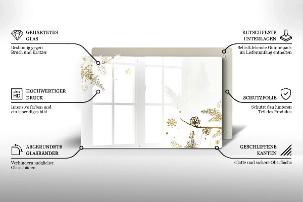 Spisskyddsplatta elegant Vinterdekorationer