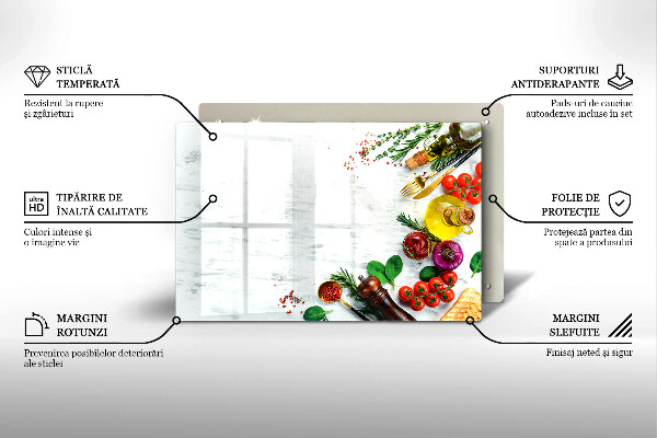 Spisskyddsplatta elegant Grönsaker och kryddor