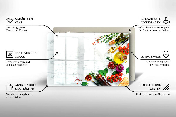 Spisskyddsplatta elegant Grönsaker och kryddor