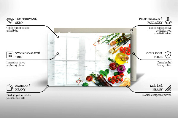 Spisskyddsplatta elegant Grönsaker och kryddor