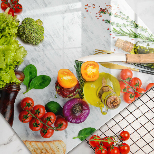 Spisskyddsplatta elegant Grönsaker och kryddor