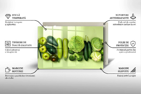 Spisskyddsplatta elegant Gröna frukter och grönsaker