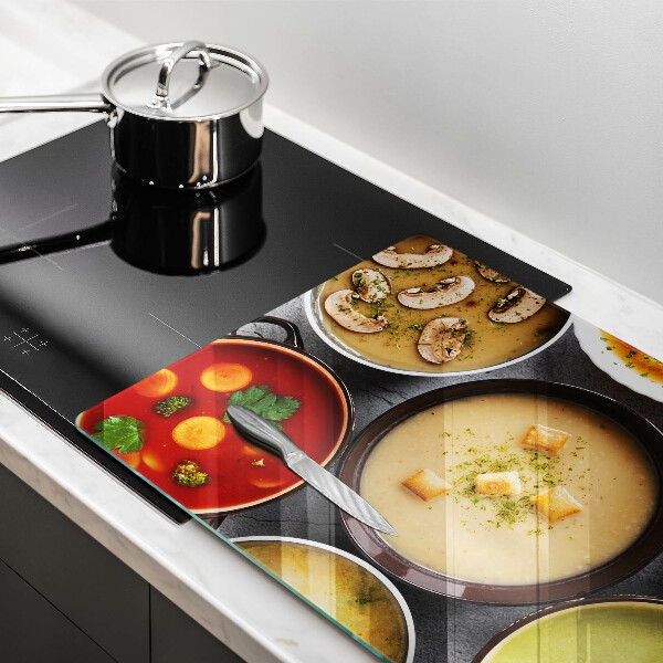 Spisskyddsplatta elegant Färgglada soppor