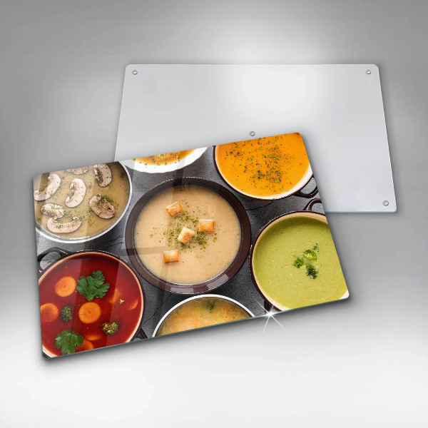 Spisskyddsplatta elegant Färgglada soppor