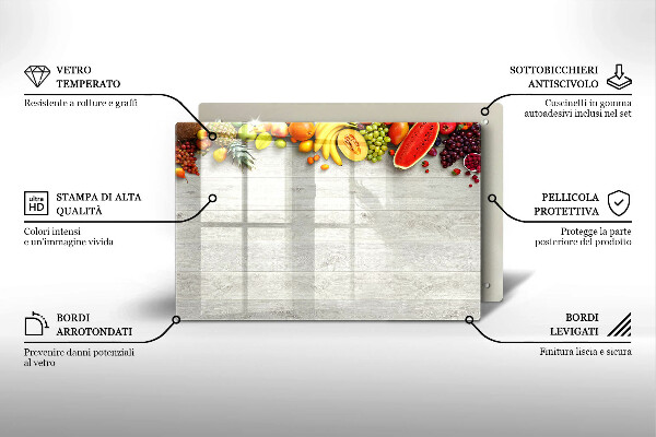 Kokkärlskydd elegant Frukt på omslag