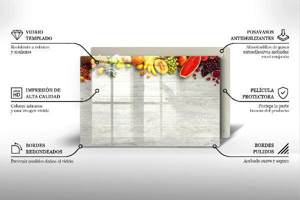 Kokkärlskydd elegant Frukt på omslag