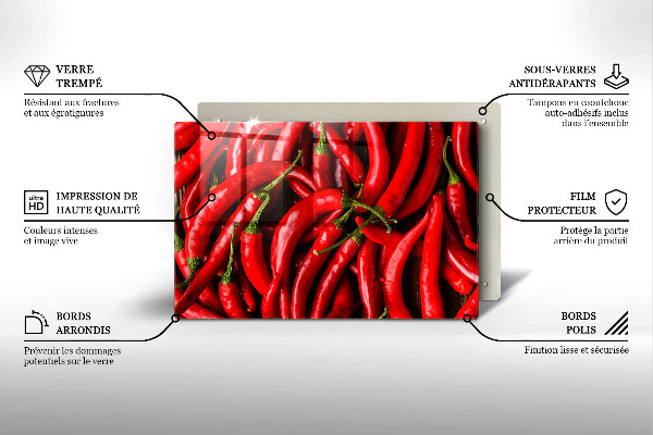 Skydd för induktionsspis elegant Varm chilipeppar