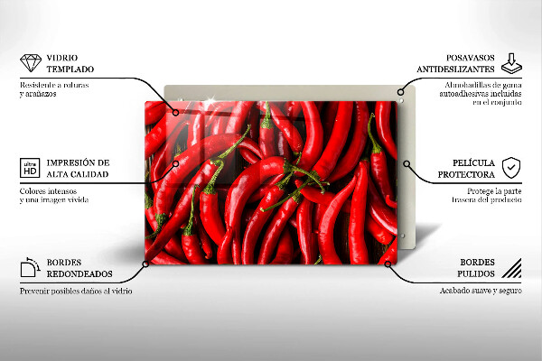 Skydd för induktionsspis elegant Varm chilipeppar