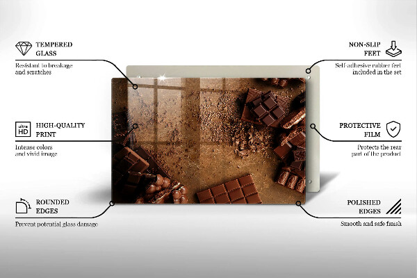 Skydd för induktionsspis elegant Chokladgodis