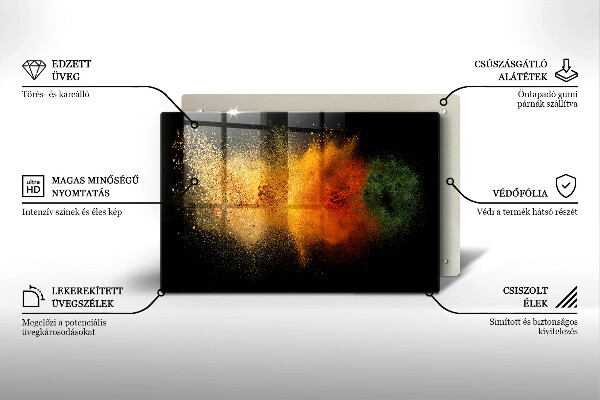 Skydd för induktionsspis elegant Färgglada kryddor