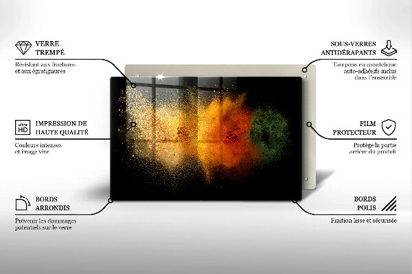 Skydd för induktionsspis elegant Färgglada kryddor