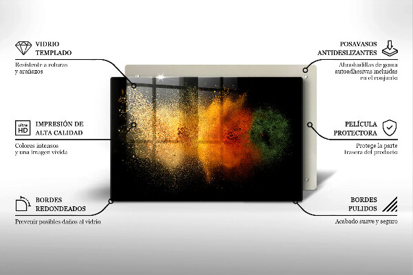 Skydd för induktionsspis elegant Färgglada kryddor
