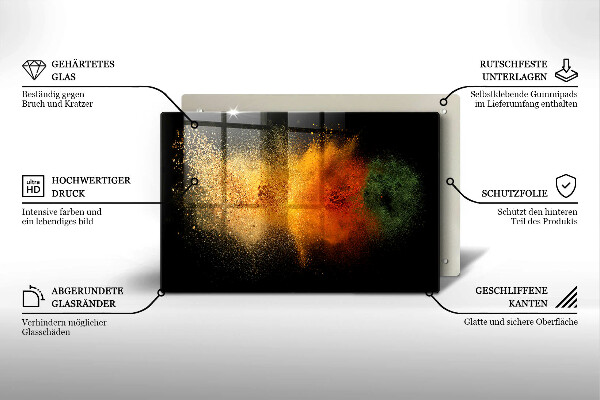Skydd för induktionsspis elegant Färgglada kryddor