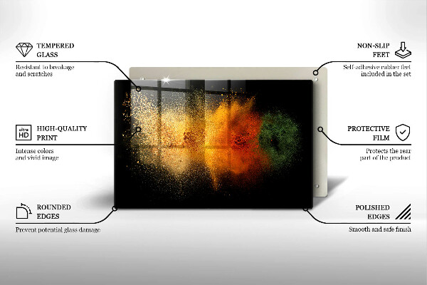 Skydd för induktionsspis elegant Färgglada kryddor