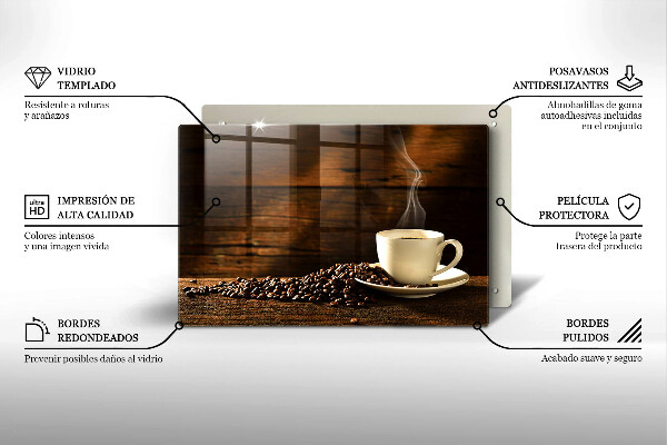 Spisskyddsplatta elegant Kaffekopp i trä