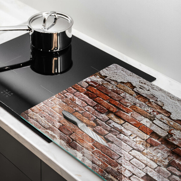 Spisskyddsplatta elegant Gammal tegel- och betongvägg