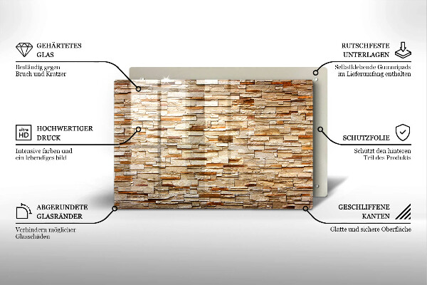 Spisskyddsplatta elegant Textur av dekorativa stenar