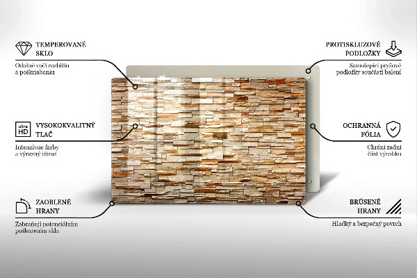 Spisskyddsplatta elegant Textur av dekorativa stenar