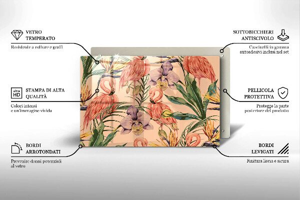 Kokkärlskydd elegant Flamingos illustration