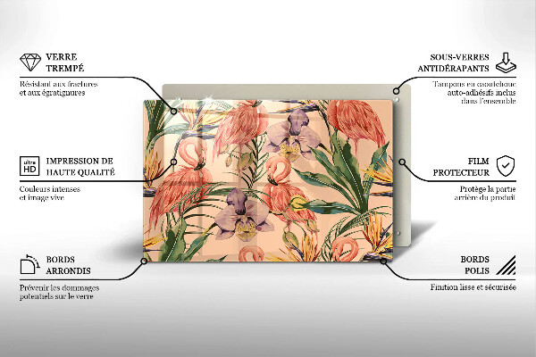 Kokkärlskydd elegant Flamingos illustration