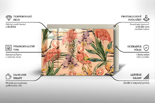 Kokkärlskydd elegant Flamingos illustration