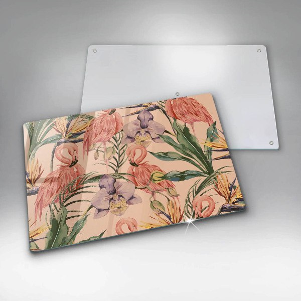 Kokkärlskydd elegant Flamingos illustration