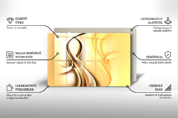 Spisskyddsplatta elegant Rök abstraktion