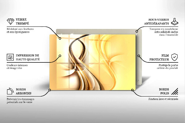 Spisskyddsplatta elegant Rök abstraktion