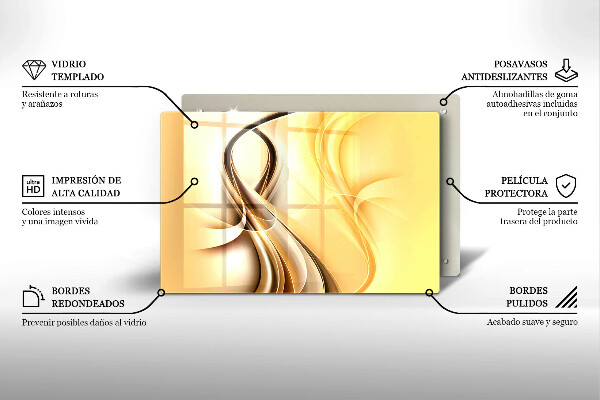 Spisskyddsplatta elegant Rök abstraktion