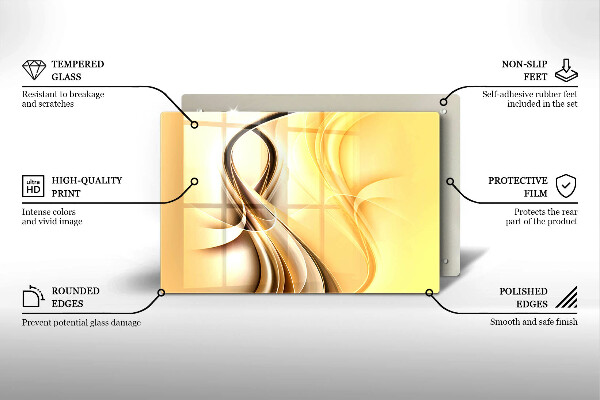 Spisskyddsplatta elegant Rök abstraktion