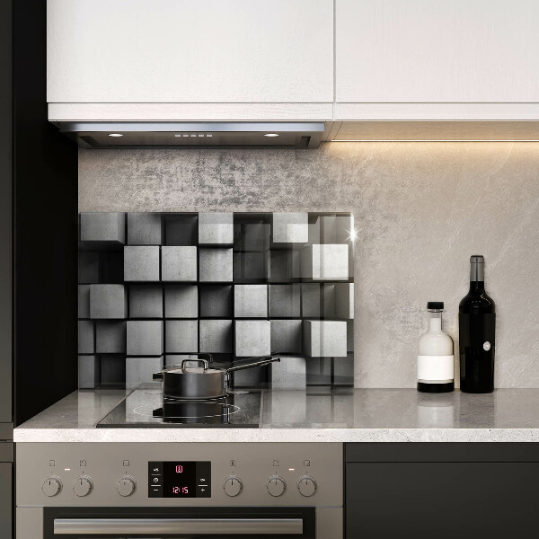 Spisskyddsplatta elegant Abstrakta 3D rutor