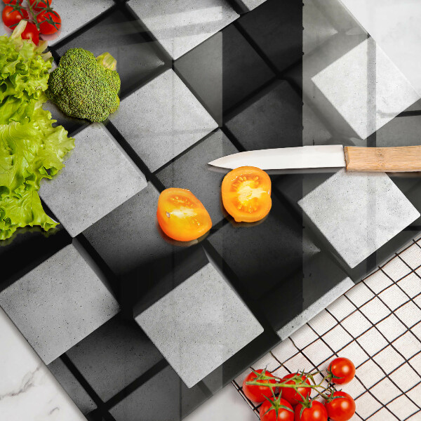 Spisskyddsplatta elegant Abstrakta 3D rutor