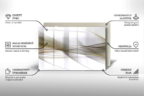 Spisskyddsplatta elegant Abstrakta linjer design