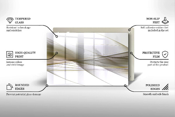 Spisskyddsplatta elegant Abstrakta linjer design