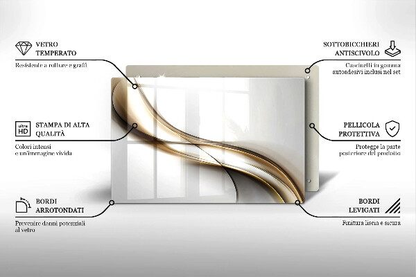 Spisskyddsplatta elegant Mjuka linjer abstraktion
