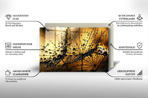 Spisskyddsplatta elegant Dagg och maskrosor