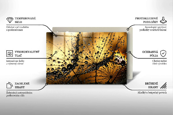 Spisskyddsplatta elegant Dagg och maskrosor