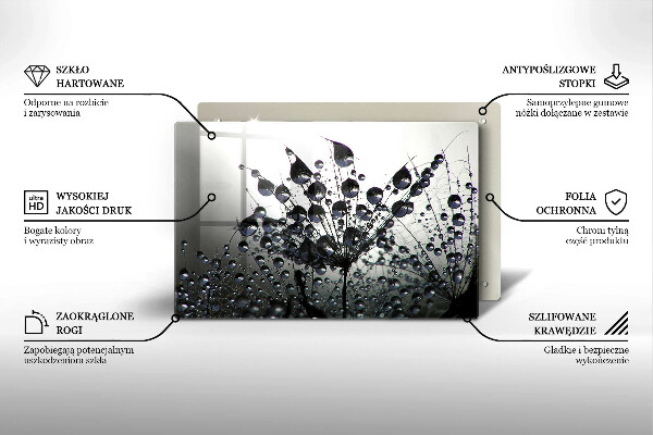 Spisskyddsplatta elegant Maskrosor och dagg