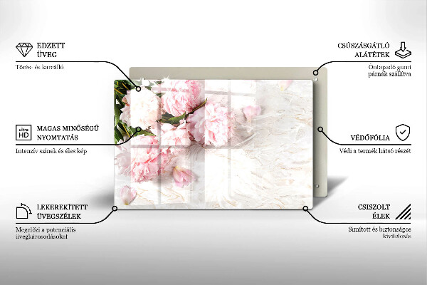 Spisskyddsplatta elegant Delika rosor blommor