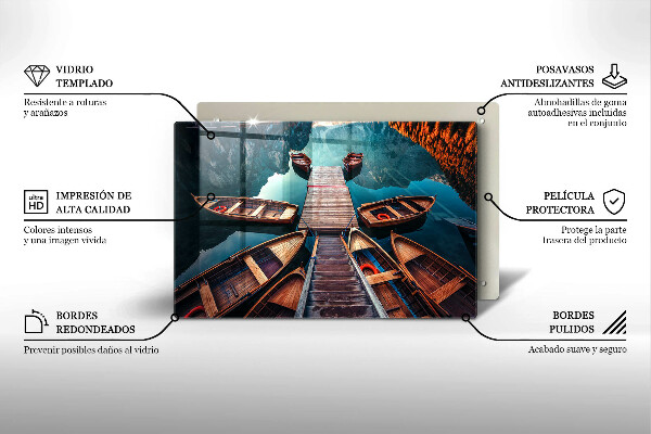 Glashällskydd elegant Båtar på sjön