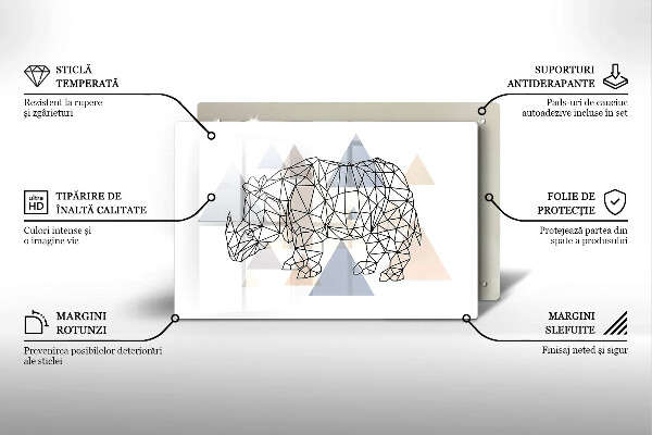 Glashällskydd elegant Line art noshörning