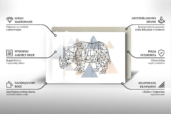 Glashällskydd elegant Line art noshörning