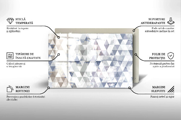 Glashällskydd elegant Trianglar mönster
