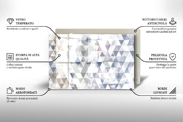 Glashällskydd elegant Trianglar mönster