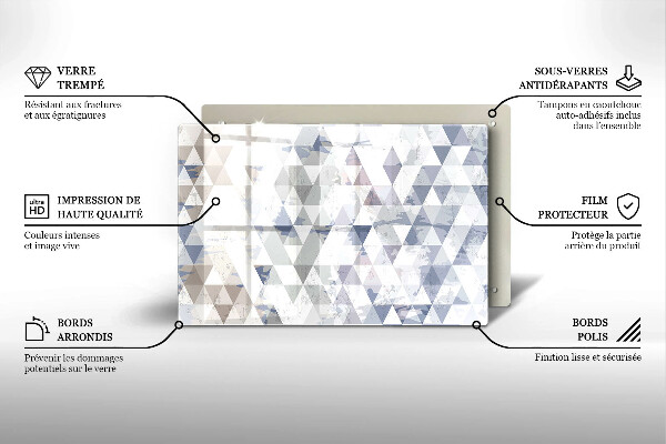 Glashällskydd elegant Trianglar mönster