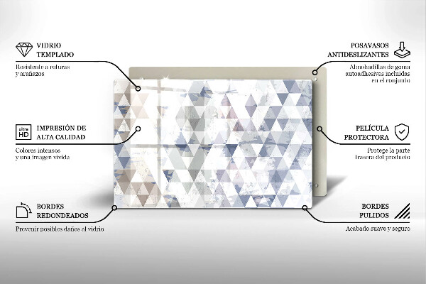 Glashällskydd elegant Trianglar mönster