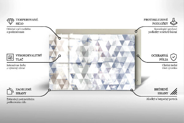 Glashällskydd elegant Trianglar mönster