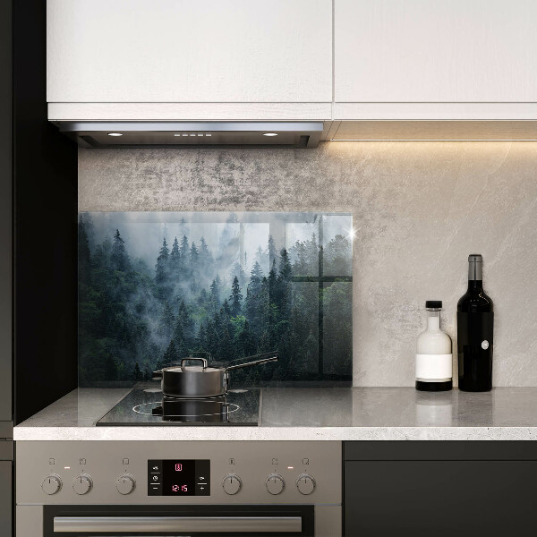 Glashällskydd elegant Skogsträd och dimma