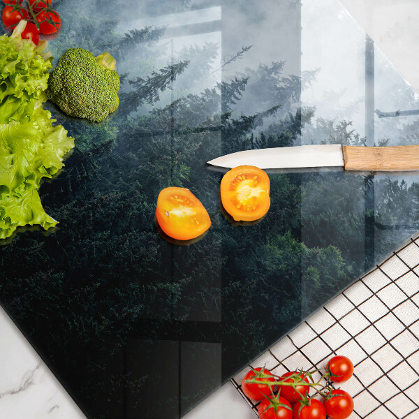 Glashällskydd elegant Skogsträd och dimma