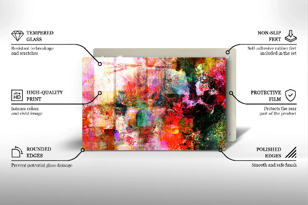 Spisskyddsplatta elegant Måla abstraktion